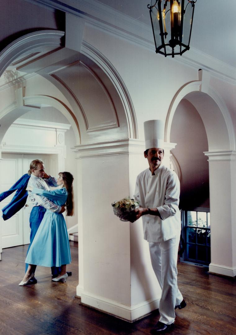 Dancers Brenda Noel and Andrew Bee enjoy the ambience of beautifully restored McLean Houses