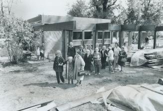 Senior Citizens check their new quarters