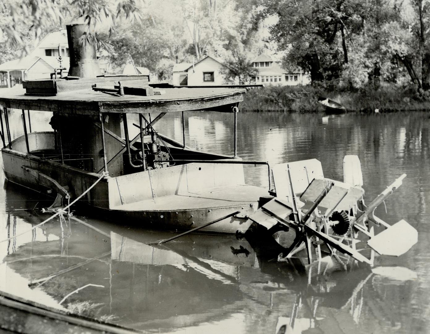 Weed cutter at island