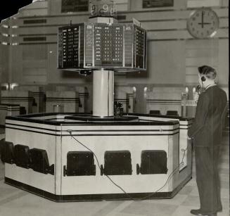 Clever new machines never before used save in the New York stock exchange, will be used in the new stock mart here