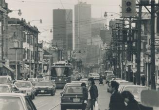 Dundas St. W. with Downtown in background