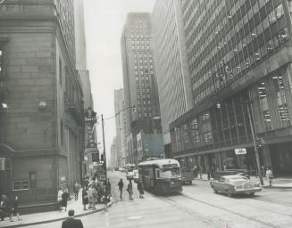 King street, 1969: Seen again from Yonge looking toward Bay but 61 years later, King has since become an almost brand new street