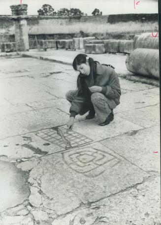 Roman soldiers carved these lines in the floor of the ancient synagogue at Capernaum to while away their off-duty hours