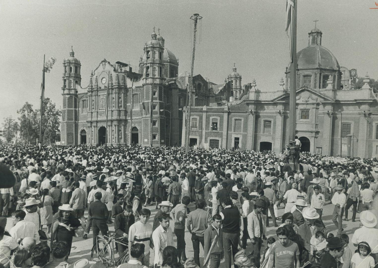 More than 50,000 people crowd into the grounds of Virgin of Guadalupe Shrine in Mexico City for incredible festival that's a cross between Catholic Hi(...)