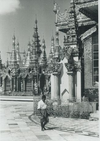 Temples at the base of the magnificent Shwe Dagon Pagoda