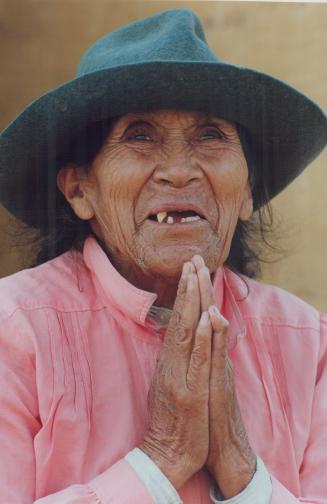 Cholera Peru - Abadaza Haumancha Fernandez, 73-year-old Quecha Indian from Andean Highlands