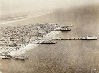 Unusual airplan photo shows atlantic city's great amusement piers