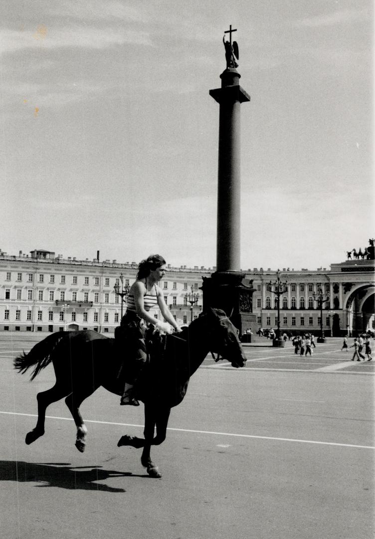 Galloping around Leningrad on a horse