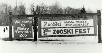 The huge signs at the Metro Zoo entrance announce the annual hightlight of its winter season