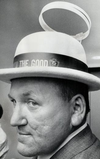 Police constable Syd Brown. His hat-with halo-is labelled Toronto the Good