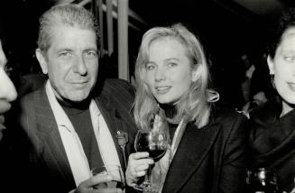 Glittering couple. Canadian folk bard Leonard Cohen and friend actress Rebecca de Mornay were among the glitterati yesterday checking out Sony Music C(...)