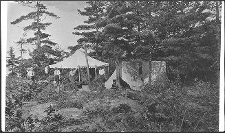 Camping scene, Georgian Bay, Ontario