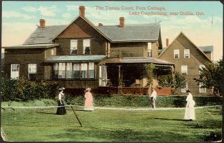 The Tennis Court, Fern Cottage, Lake Couchiching, near Orillia, Ontario