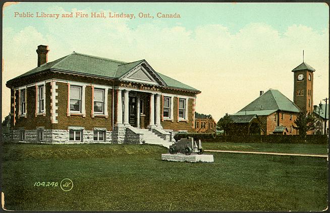 Public Library and Fire Hall, Lindsay, Ontario, Canada