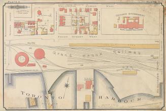 Atlas of the city of Toronto and vicinity from special survey founded on registered plans and showing all building and lot numbers.