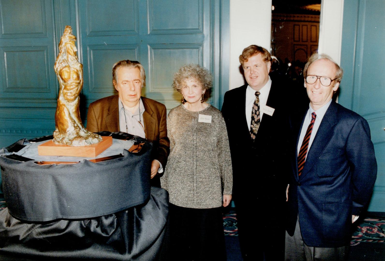 L to R M. Richler, A. Munro, D. Staines, Jury, Jack Rabinovitch