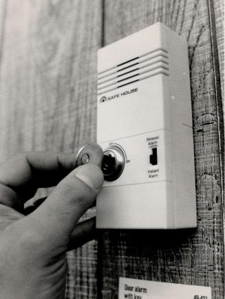 Safe home: Battery-operated alarms, such as this Radio Shack model, are a legal way to improve apartment security