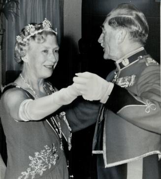 The Princess Royal's only dance at the regimental ball last night was with Lt