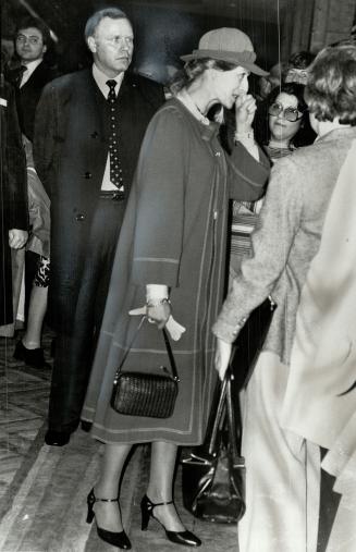 Royal presence: Princess Alexandra, 17th in line to the throne was greeted by a host of dignitaries at CFB Downsview yesterday