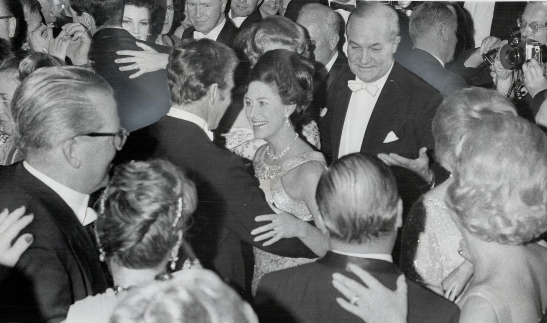 Opening Dance, at the Princess Margaret Ball in the Royal York Hotel last night was led off by a smiling Princess Margaret and her husband, Lord snowd(...)