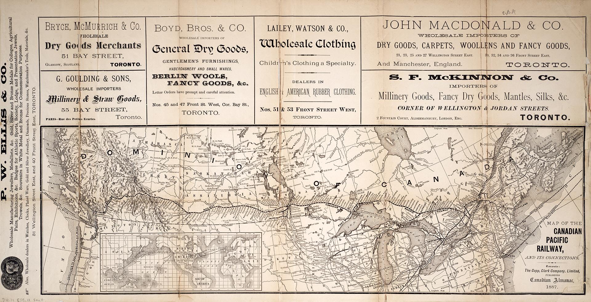 Map of the Canadian Pacific Railway, and its connections