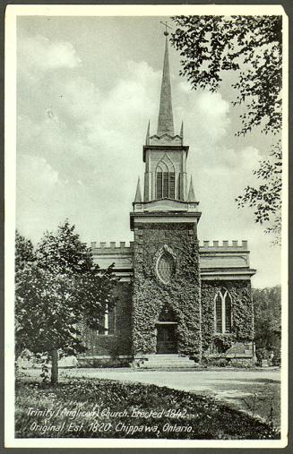Trinity (Anglican) Church. Erected 1842. Original Est. 1820. Chippawa, Ontario
