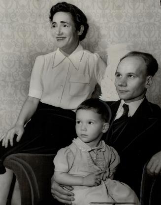 The Soviet Envoy is shown with his wife and three-year-old daughter Nina