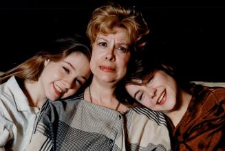 All in the family: Dawn Greenhalgh and her daughters Megan Follows (left) and Samantha Follows, put on brave faces