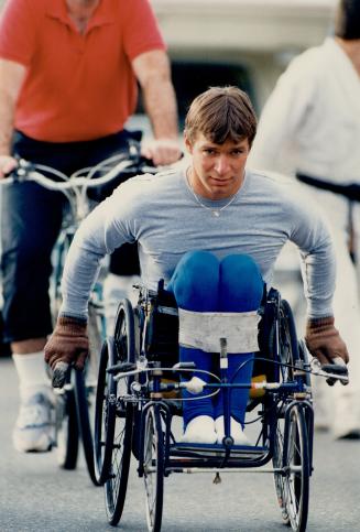 Rick Hansen: Likens his weakened physical state to that experienced after war service