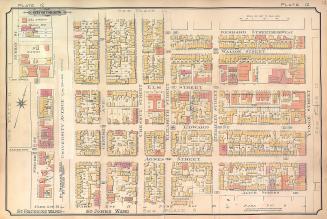 Atlas of the city of Toronto and vicinity from special survey founded on registered plans and showing all building and lot numbers.