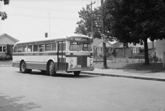 Roseland Bus Lines, bus #39, on Bexley Crescent, looking south to East Drive