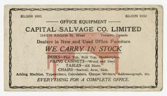 Office equipment, Capital Salvage Co