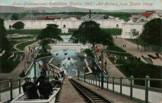 Irish International Exhibition, Dublin, 1907 : Art gallery from water chute