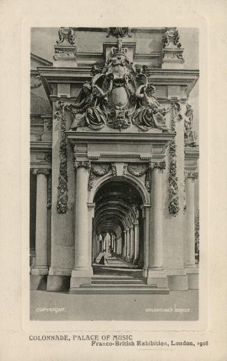 Colonnade, Palace of music, Franco-British Exhibition, London, 1908