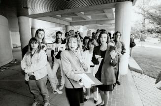 Spectators outside St. Catharines courthouse