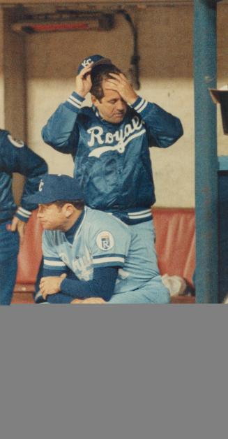 Sparky Anderson enjoys a smoke before last night's crucial game – All Items  – Digital Archive : Toronto Public Library