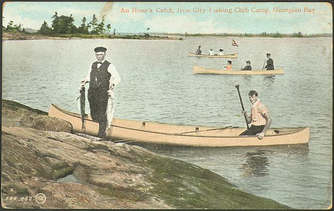 An hour's catch, Iron City Fishing Club Camp, Georgian Bay