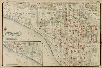 Atlas of the city of Toronto and vicinity from special survey founded on registered plans and showing all building and lot numbers.