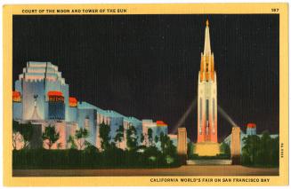 Court of the Moon and Tower of the Sun, California World's Fair on San Francisco Bay 1939