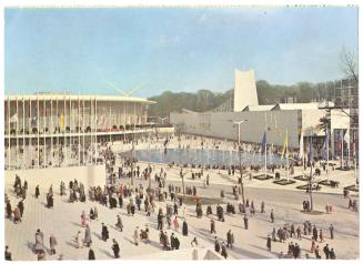 Les Pavillons des U.S.A. et du Saint Siege (The Pavilions of U.S.A. and Holy See), Exposition Universelle de Bruxelles 1958