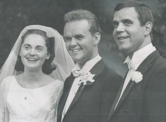 Comedian Rich Little (right) was best man at Scott-Wright wedding