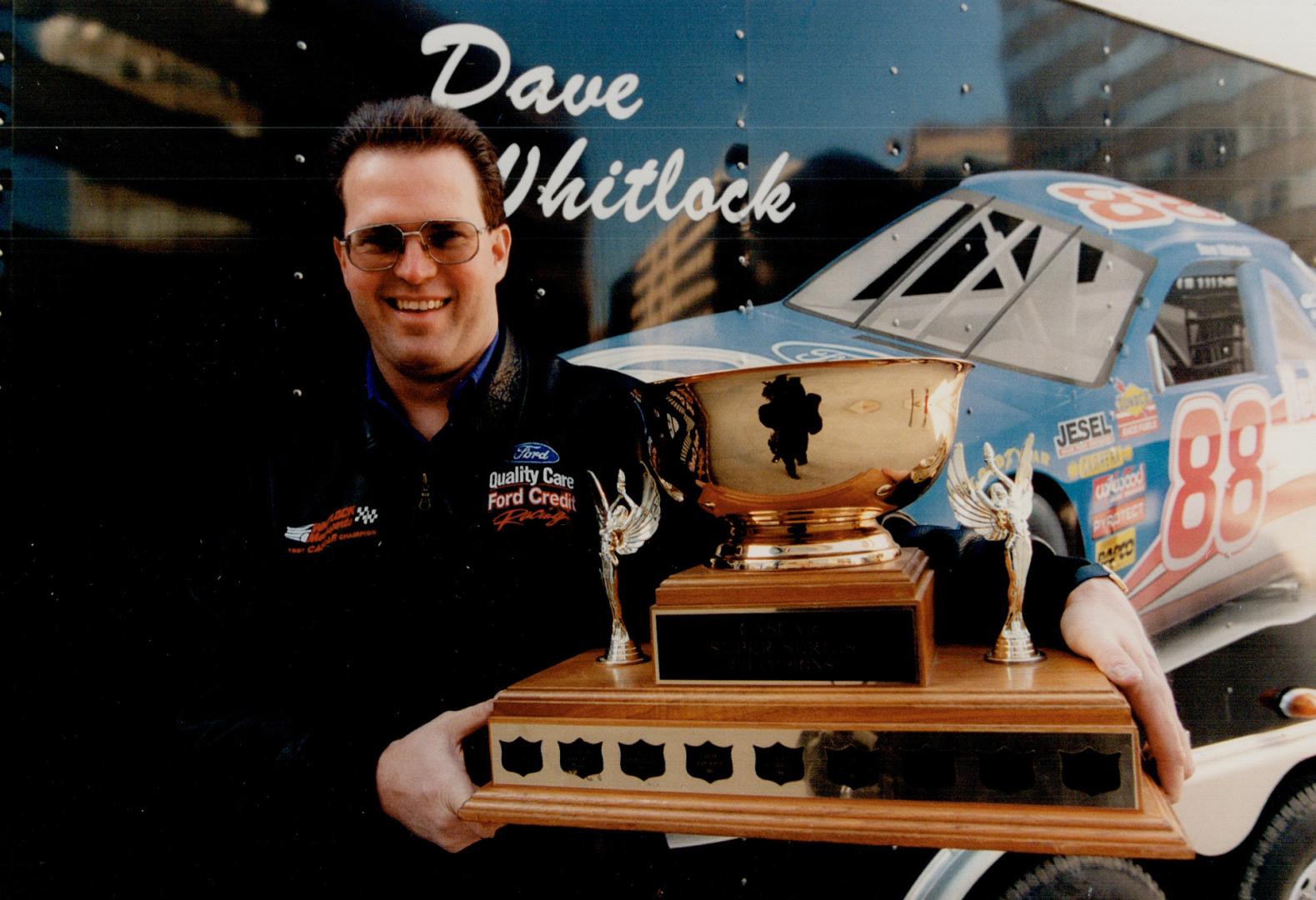 Auto racing - Cascar and Whitlock, Dave with Super series Trophy