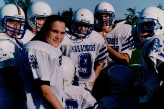 There's no blocking Amy: Amy Mercer's just one of the guys on the Markham Marauders junior football team and is believed to be the first girls to play high schools football in York Region