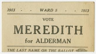 Vote Meredith for Alderman