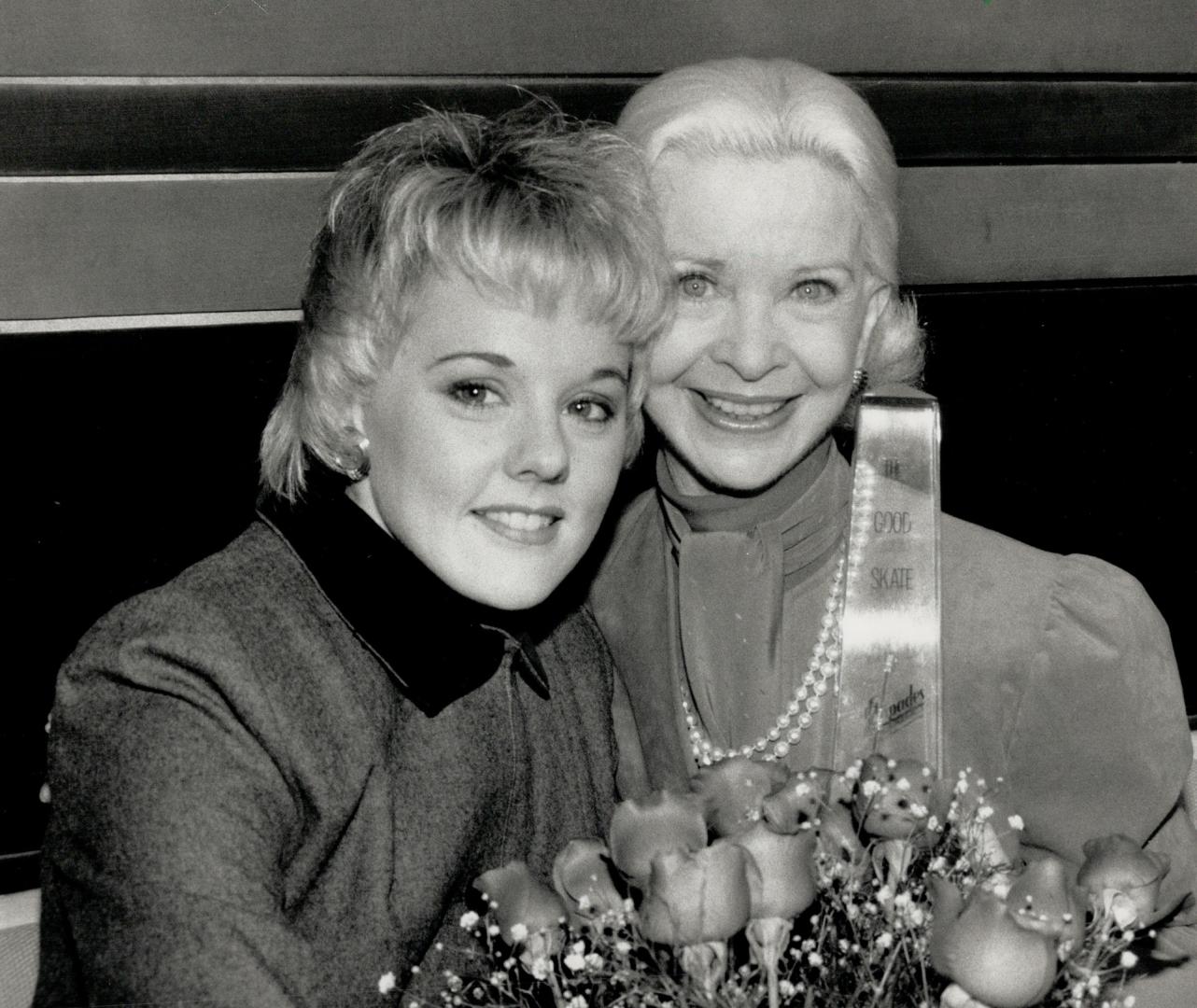 Canada's sweethearts. Elizabeth Manley and Barbara Ann Scott, a couple of figure skating's brightest stars from past and present, got together yesterday in Toronto