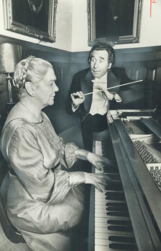 A Little mood music please for Lieutenant-Governor Pauline McGibbon, who would like to be a concert pianist, and TV star Paul Soles as her symphony conductor