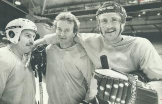 The trio of Ron Ellis (left) Walt McKechnie (middle) and Dan Maloney has been Leaf's best recently