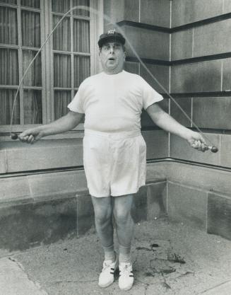 Actor Robert Morley skipped to keep fit during his Toronto visit