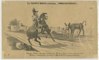 The ''Brown'' horse startled by the ''Robinson'' donkey