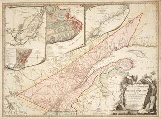 A new and correct map of the province of Québec with the adjacent states and provinces, from the French surveys, connected with those made by Captain (...)